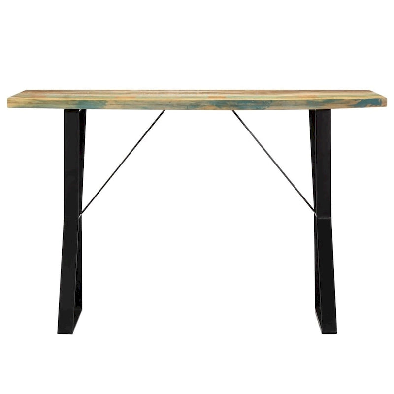 Dining Table 47.2x23.6x29.9 Solid Reclaimed Wood Industrial Style