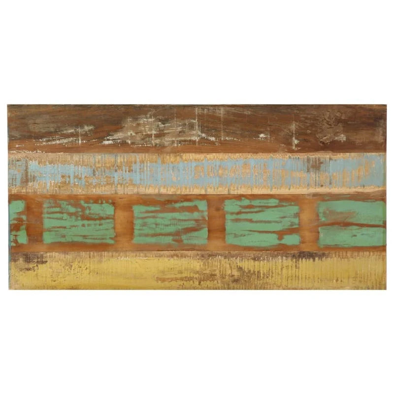 Tavolo da pranzo 47.2x23.6x29.9 in legno massello di recupero, stile industriale