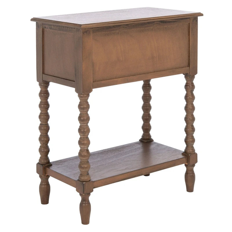3-Drawer Console Table with Open Bottom Shelf in Farmhouse Style