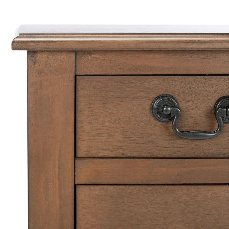 3-Drawer Console Table with Open Bottom Shelf in Farmhouse Style