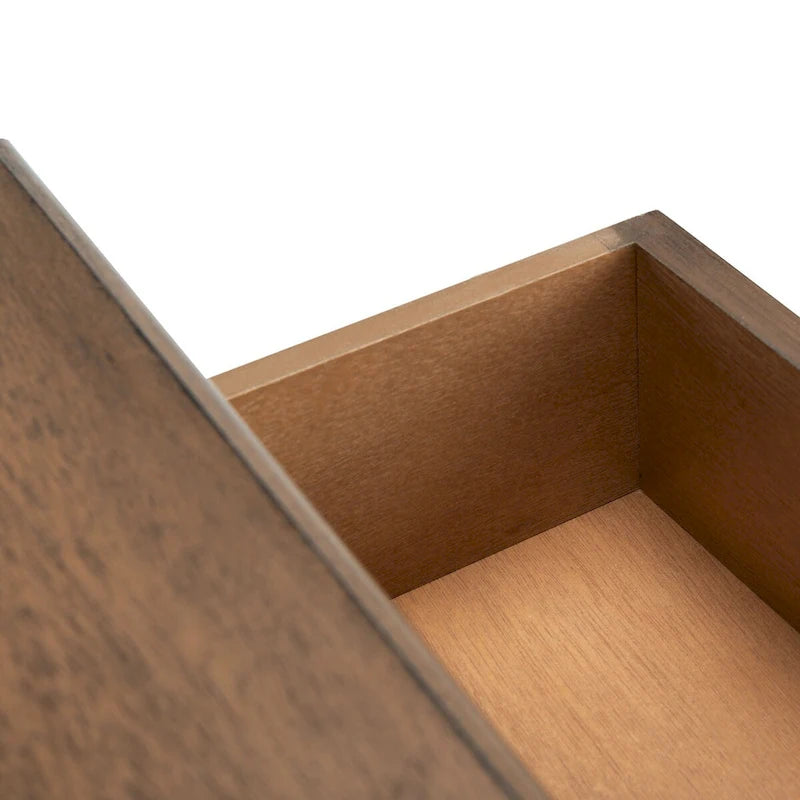 3-Drawer Console Table with Open Bottom Shelf in Farmhouse Style