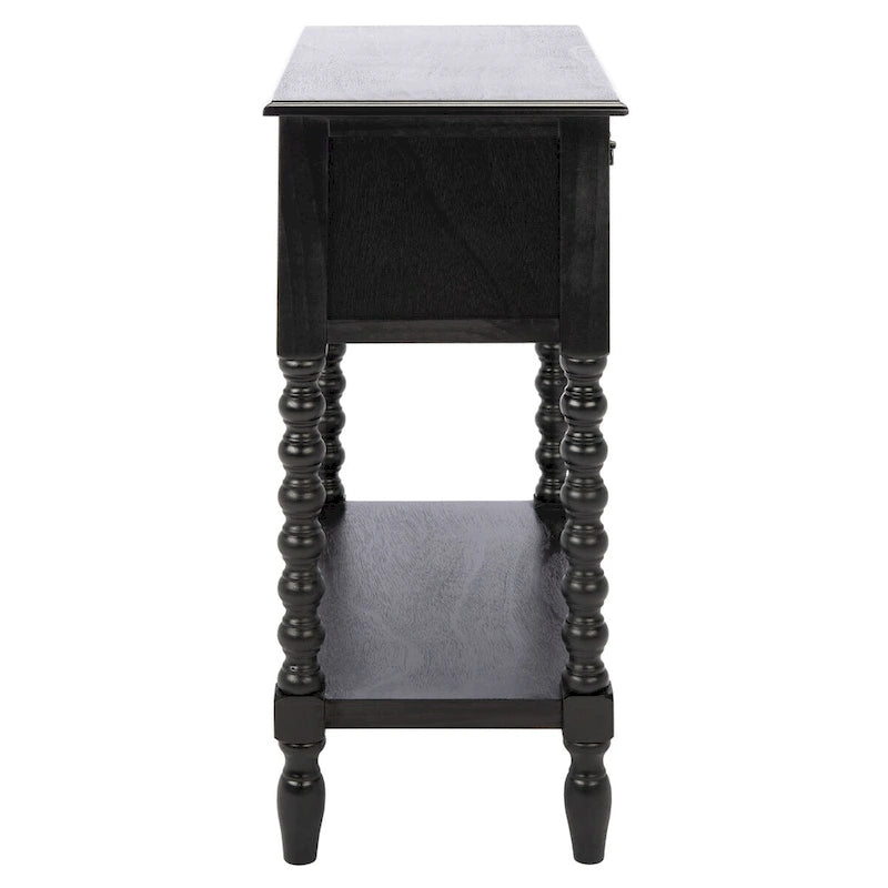 3-Drawer Console Table with Open Bottom Shelf in Farmhouse Style