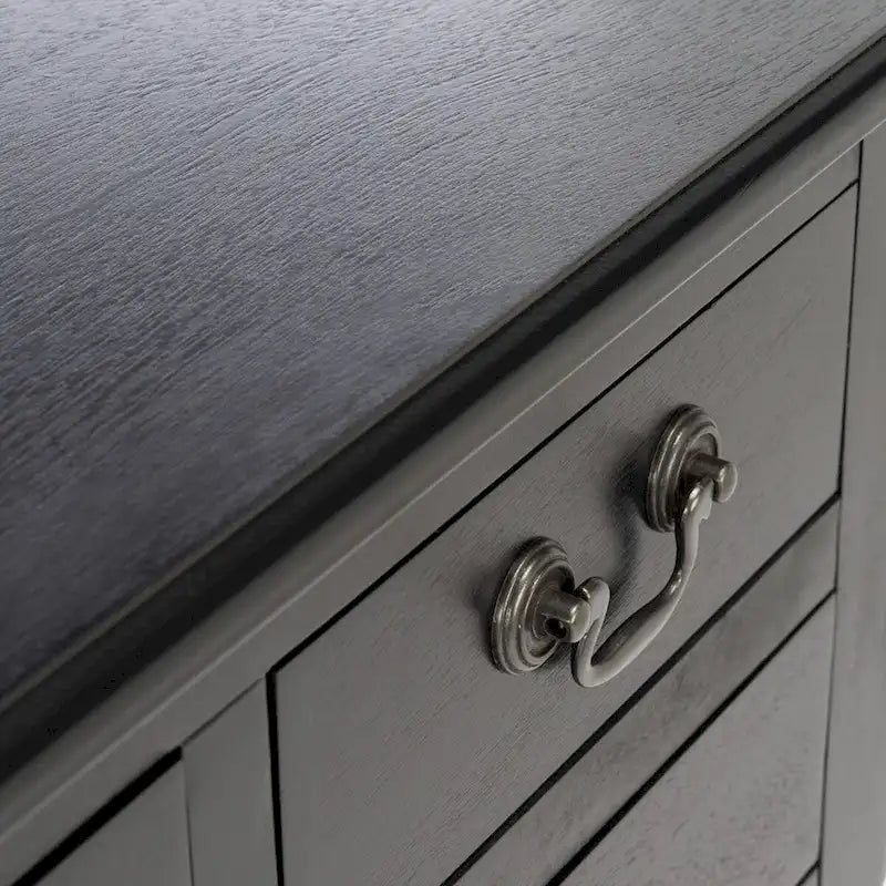 3-Drawer Console Table with Open Bottom Shelf in Farmhouse Style