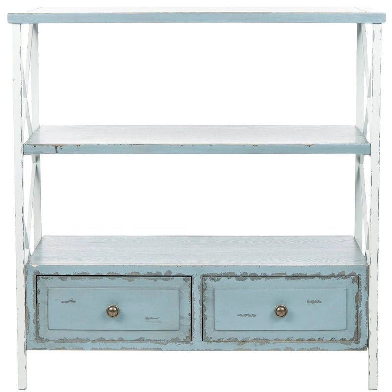 SAFAVIEH Zenia Pale Blue Storage Console Table - 33.9 x 15.2 x 34.8 - 34Wx15Dx35H