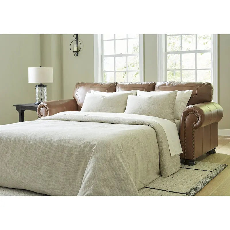Signature Design by Ashley Carianna Caramel Queen Sofa Sleeper - 101 W x 40 D x 40 H