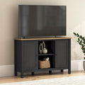 Tall Farmhouse TV Stand Media Console with Storage Doors and Cubbies