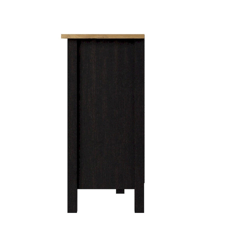 Tall Farmhouse TV Stand Media Console with Storage Doors and Cubbies