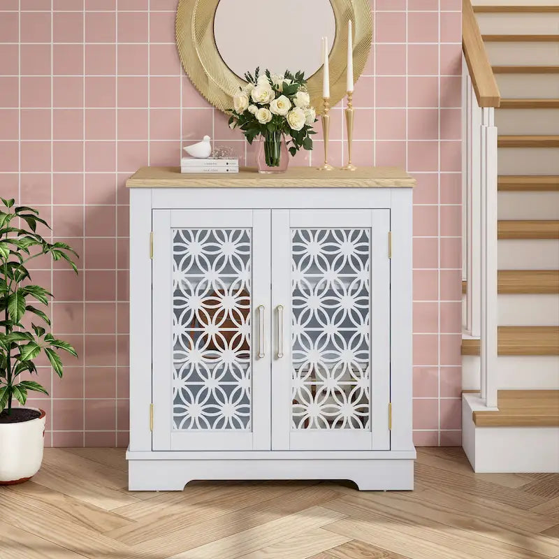 31 in. 2-Door Accent Storage Buffet Cabinet Sideboard - 31 in Width