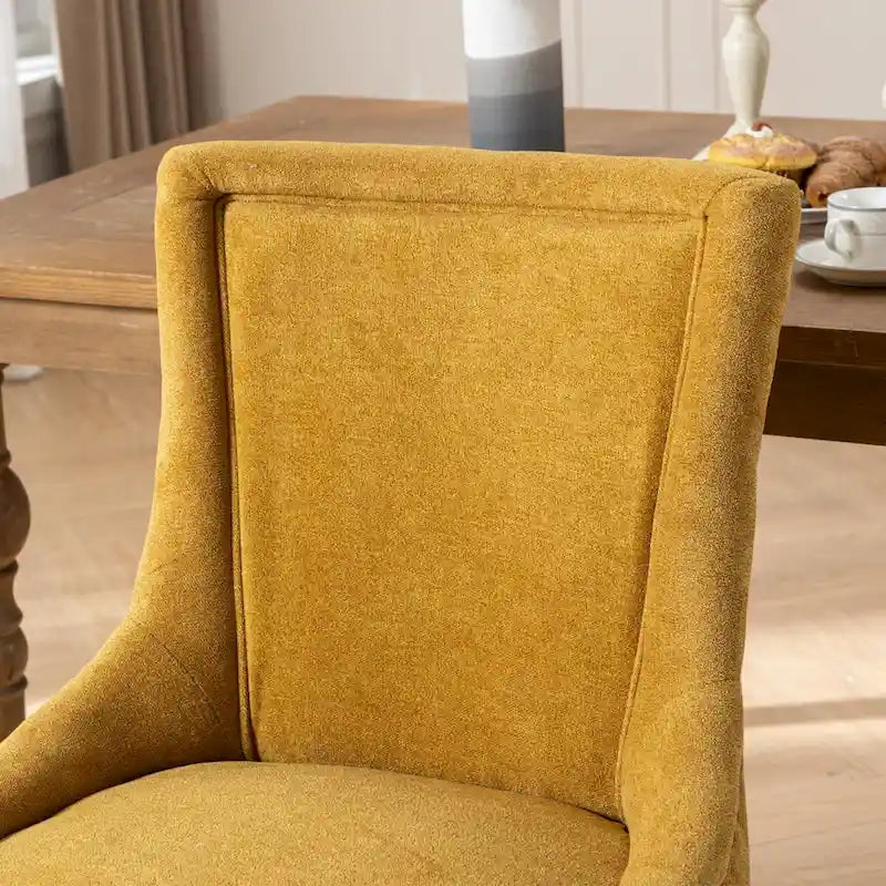 Traditional Tufted Upholstered Wingback Dining Chair Set of 6