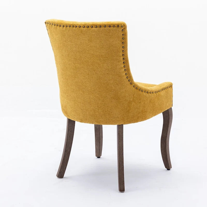 Traditional Tufted Upholstered Wingback Dining Chair Set of 6