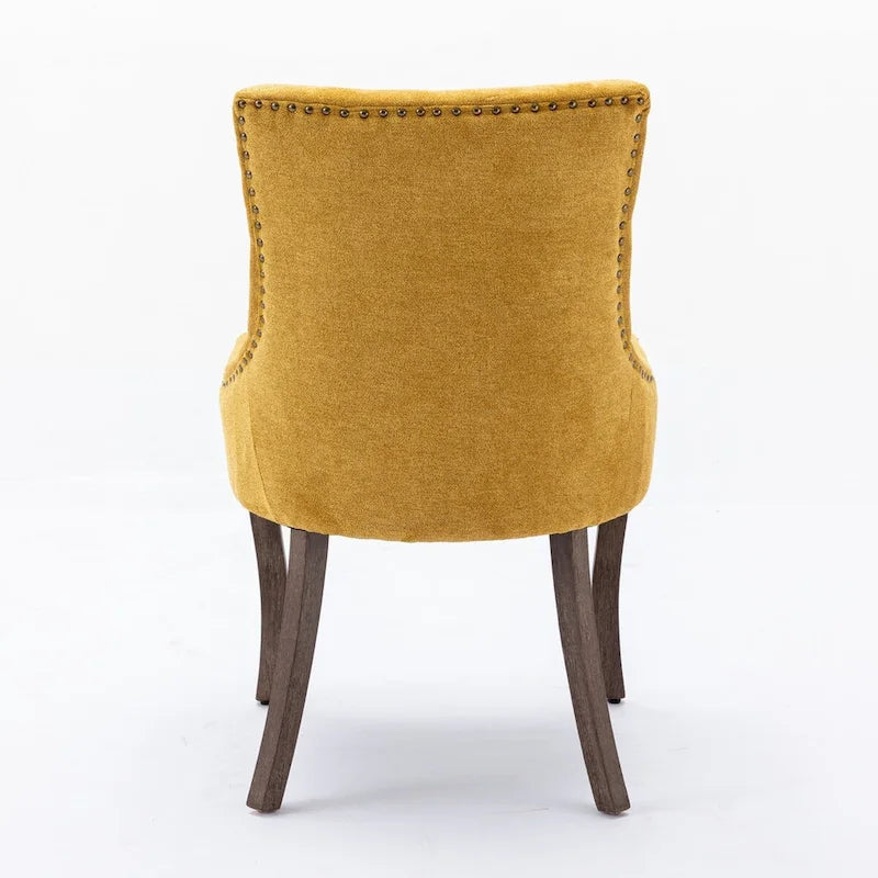 Traditional Tufted Upholstered Wingback Dining Chair Set of 6