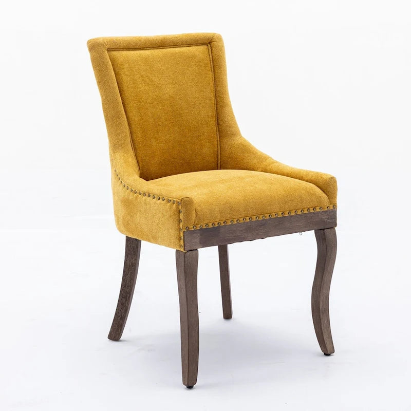 Traditional Tufted Upholstered Wingback Dining Chair Set of 6