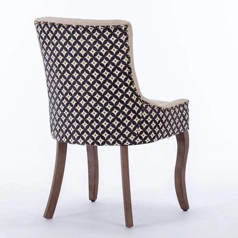 Traditional Tufted Upholstered Wingback Dining Chair Set of 6