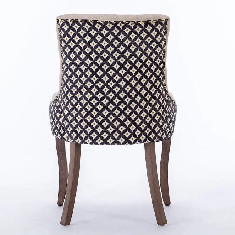 Traditional Tufted Upholstered Wingback Dining Chair Set of 6