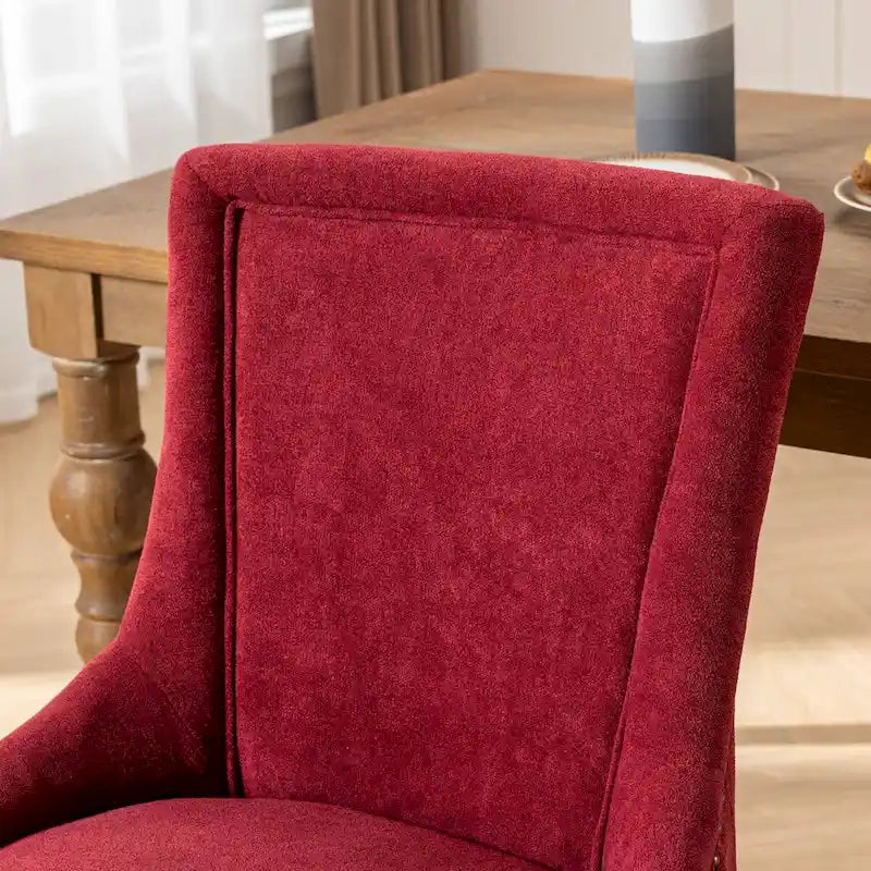 Traditional Tufted Upholstered Wingback Dining Chair Set of 6