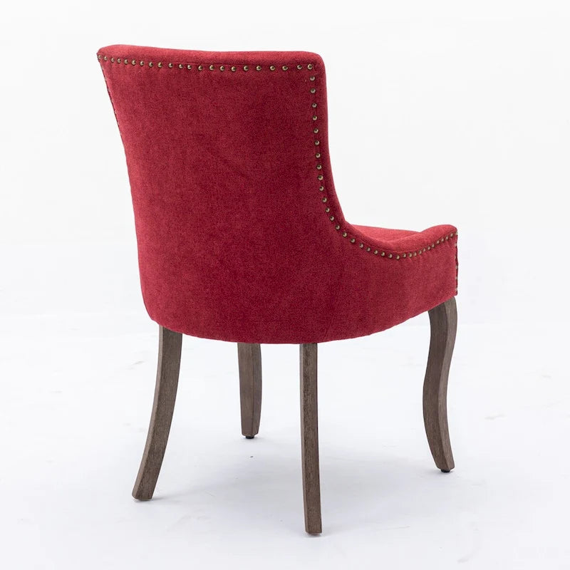 Traditional Tufted Upholstered Wingback Dining Chair Set of 6