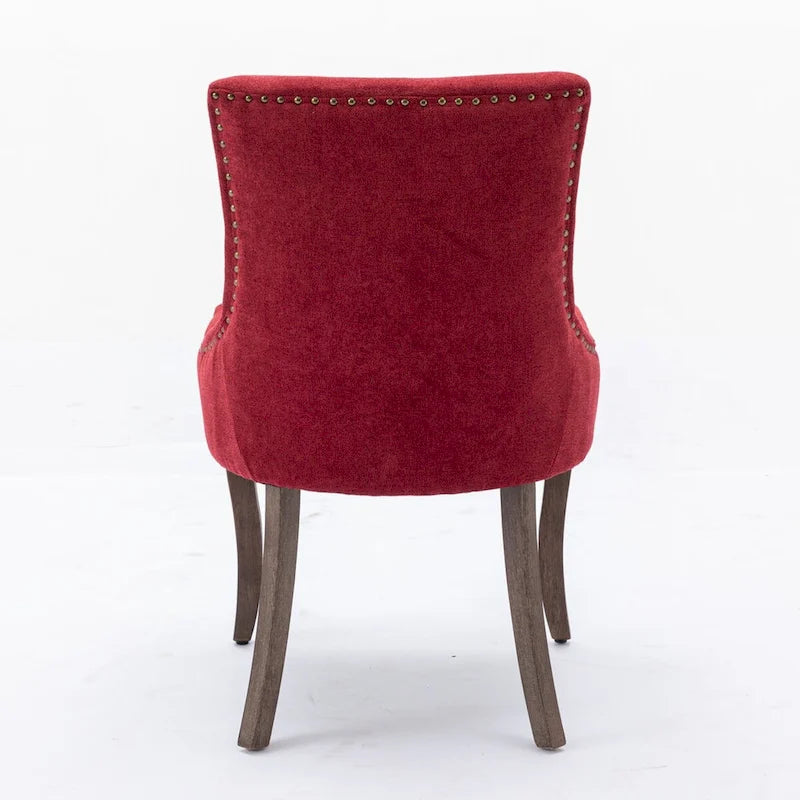 Traditional Tufted Upholstered Wingback Dining Chair Set of 6