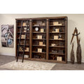 Boekenkast-wandmeubel van 8 voet hoog met ladder, opbergorganizer en displayplank voor kantoor