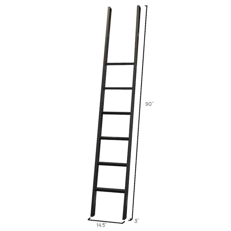8-Foot Tall Bookcase Wall Unit with Ladder, Storage Organizer and Display Shelf for Office