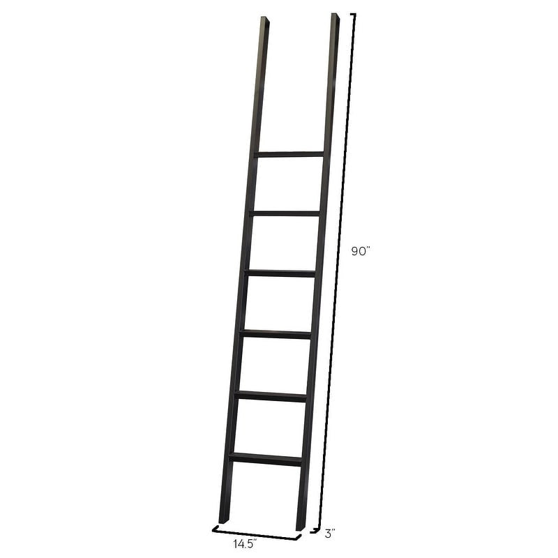 Boekenkast-wandmeubel van 8 voet hoog met ladder, opbergorganizer en displayplank voor kantoor