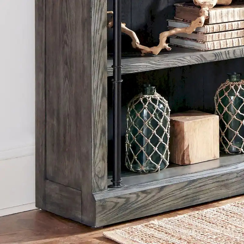 Boekenkast-wandmeubel van 8 voet hoog met ladder, opbergorganizer en displayplank voor kantoor