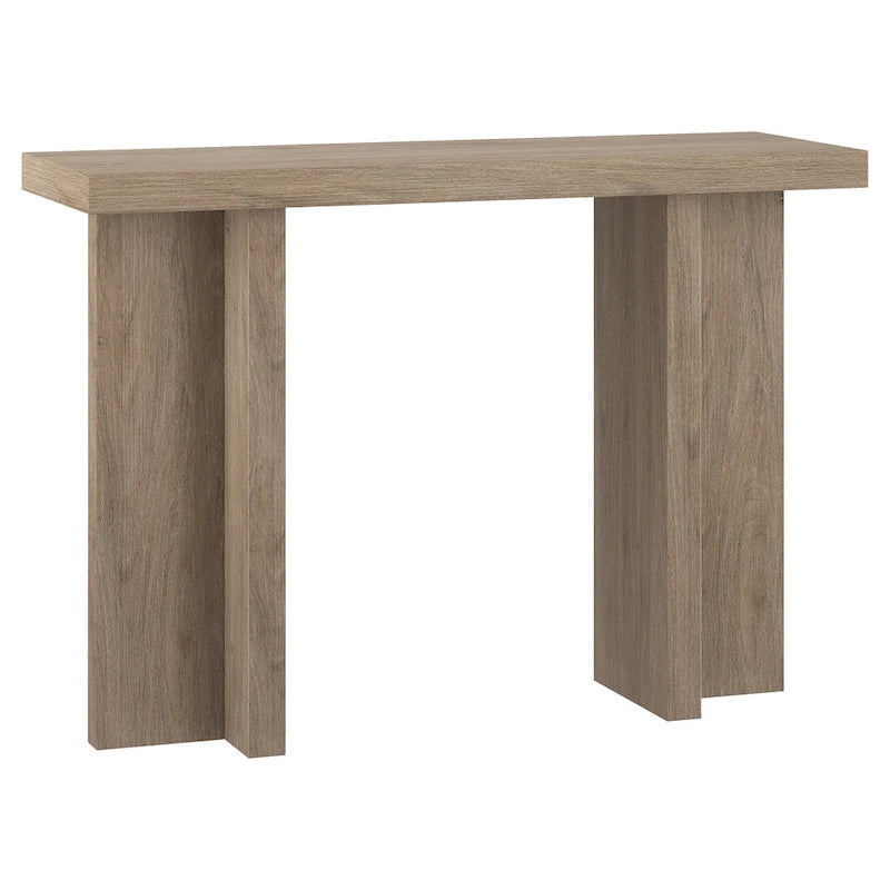 Mesa consola rectangular moderna de 42 de ancho con acabado que imita la madera
