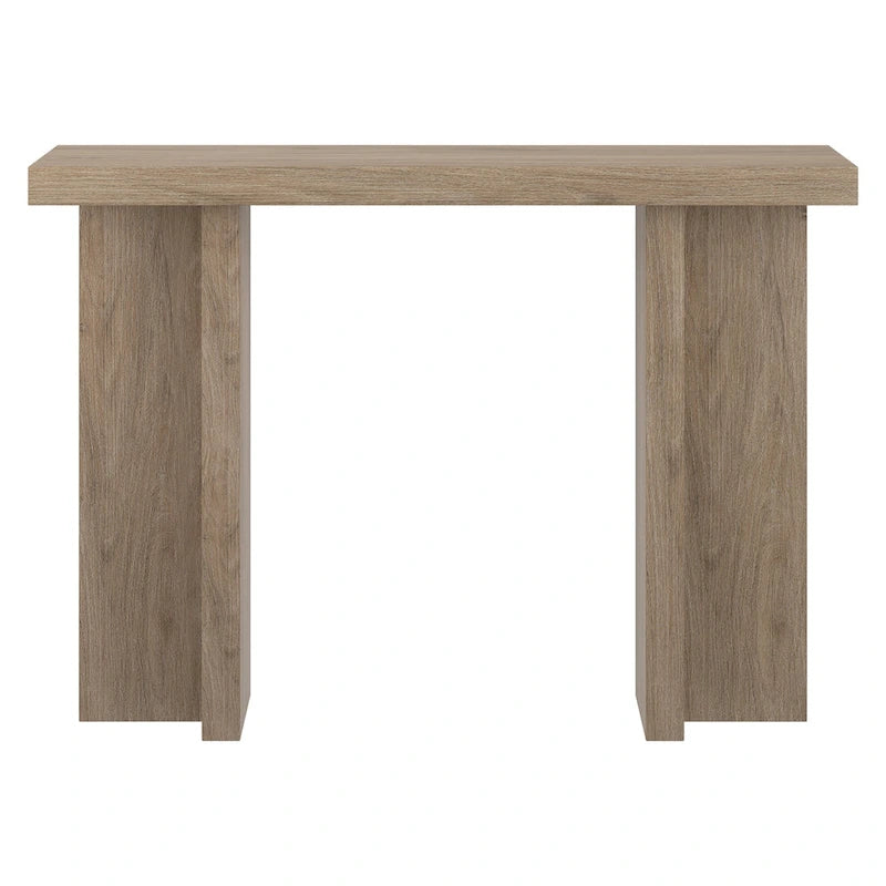 Mesa consola rectangular moderna de 42 de ancho con acabado que imita la madera