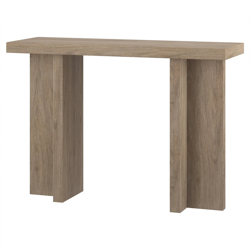 Mesa consola rectangular moderna de 42 de ancho con acabado que imita la madera