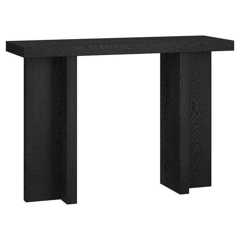 Mesa consola rectangular moderna de 42 de ancho con acabado que imita la madera