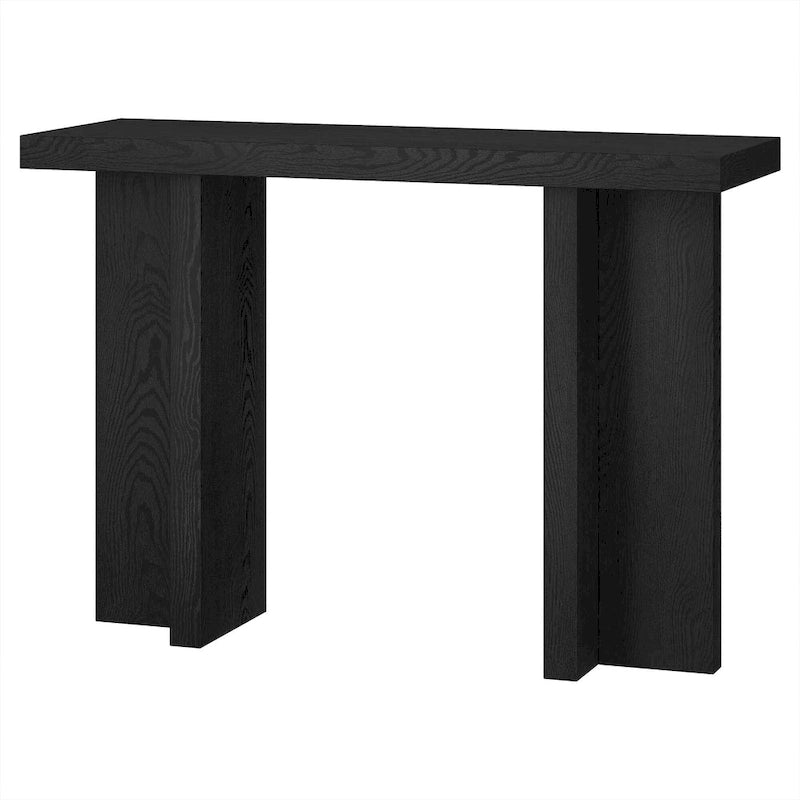 Mesa consola rectangular moderna de 42 de ancho con acabado que imita la madera